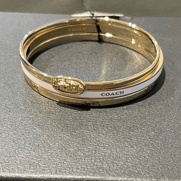 Coach Horse And Carriage Bangle Set - Set of 3 - NWT - Picture 1 of 6